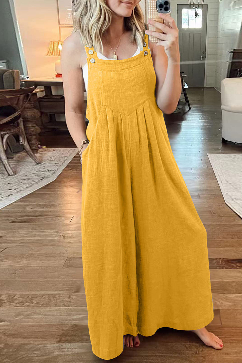 Casual street style einfarbiger Kragen Jumpsuits (10 Farben)