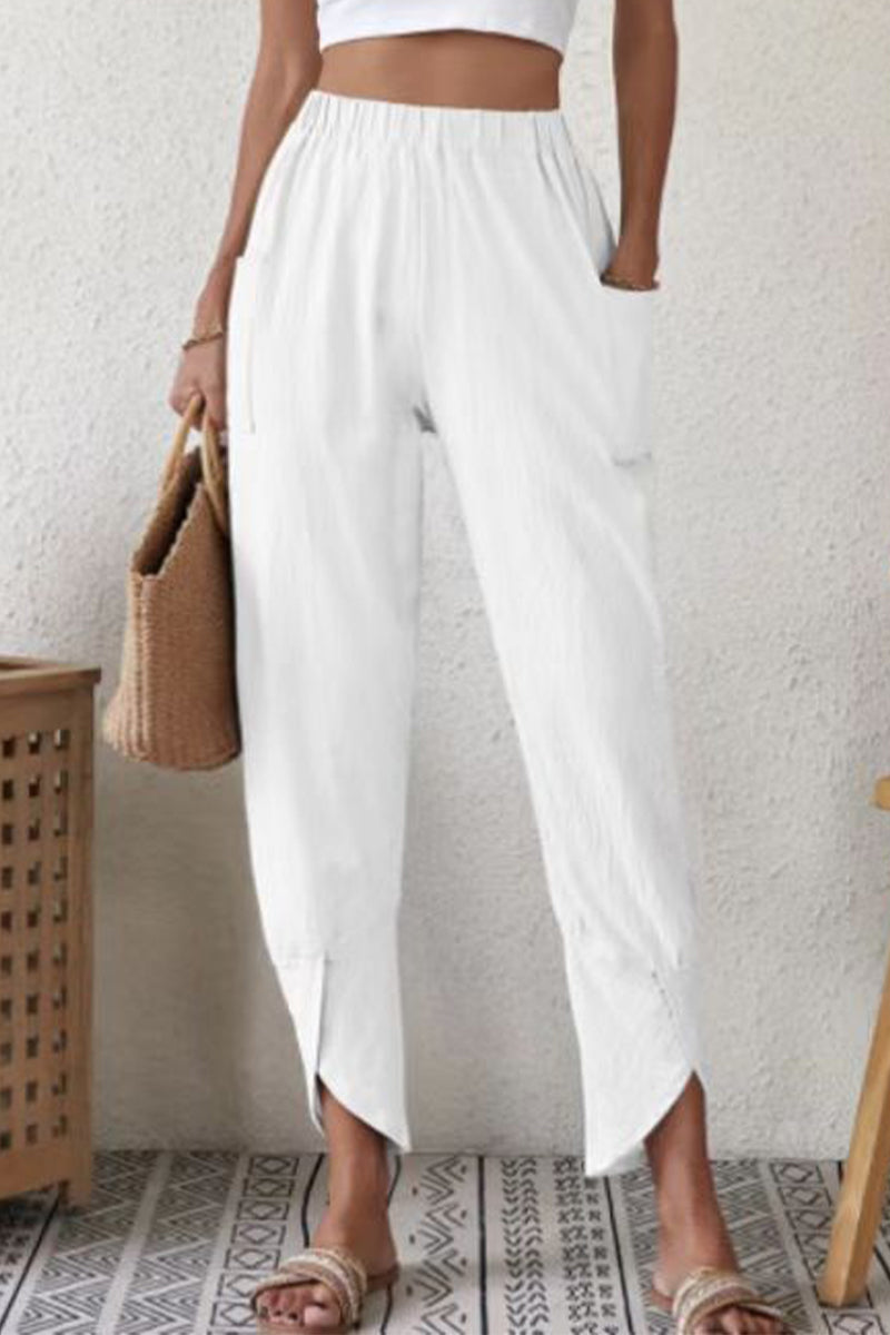 Casual unifarbene Tasche lose High-Waist Harlan unifarbene Shorts (4 Farben)