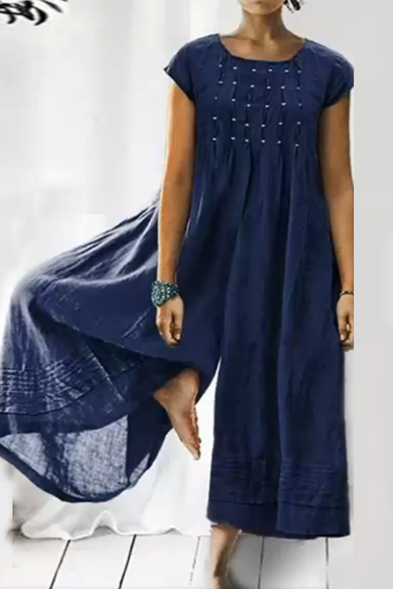 Lässige Einfachheit klobige locker sitzende O-Rise Jumpsuits (6 Farben)