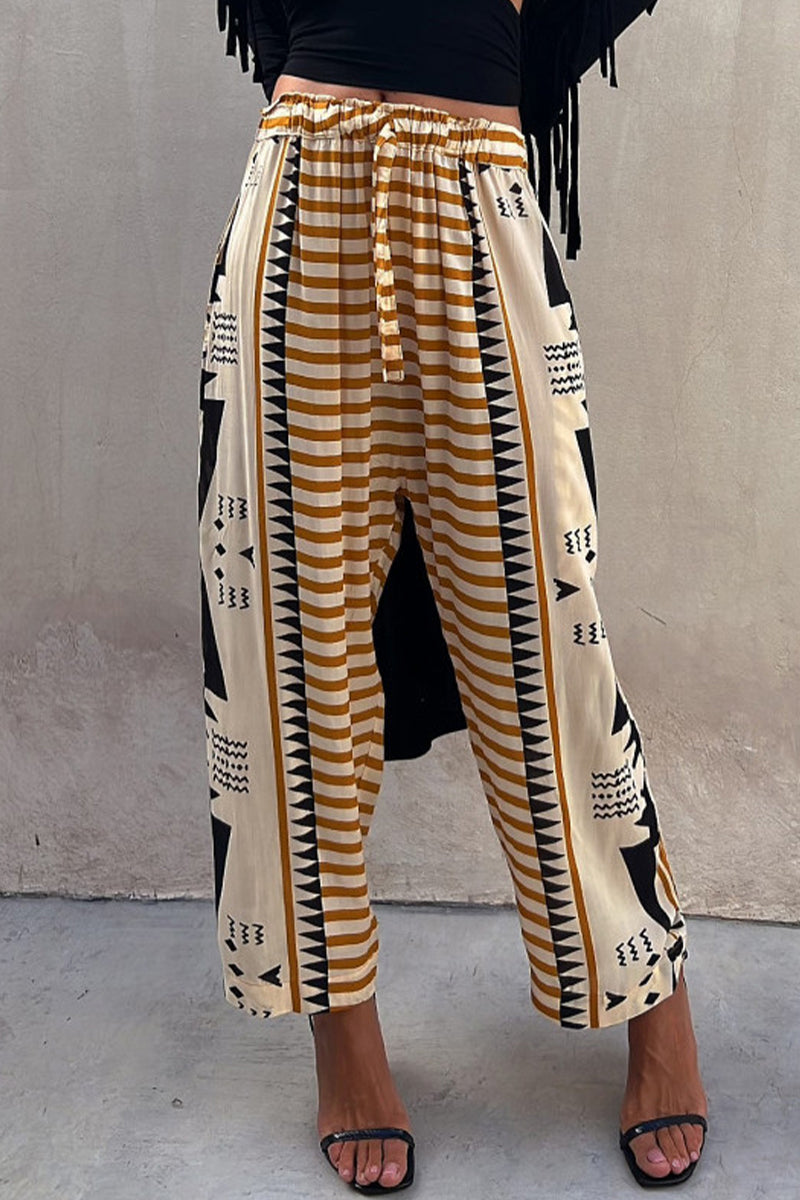 Geometric print Patchwork Harlan Patchwork-Hose mit loser mittlerer Taille