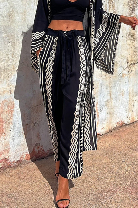 Geometric print Patchwork Harlan Patchwork-Hose mit loser mittlerer Taille