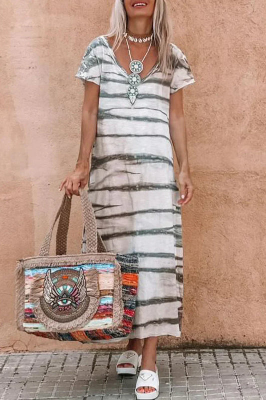 Freizeitkleid mit Streifenmuster