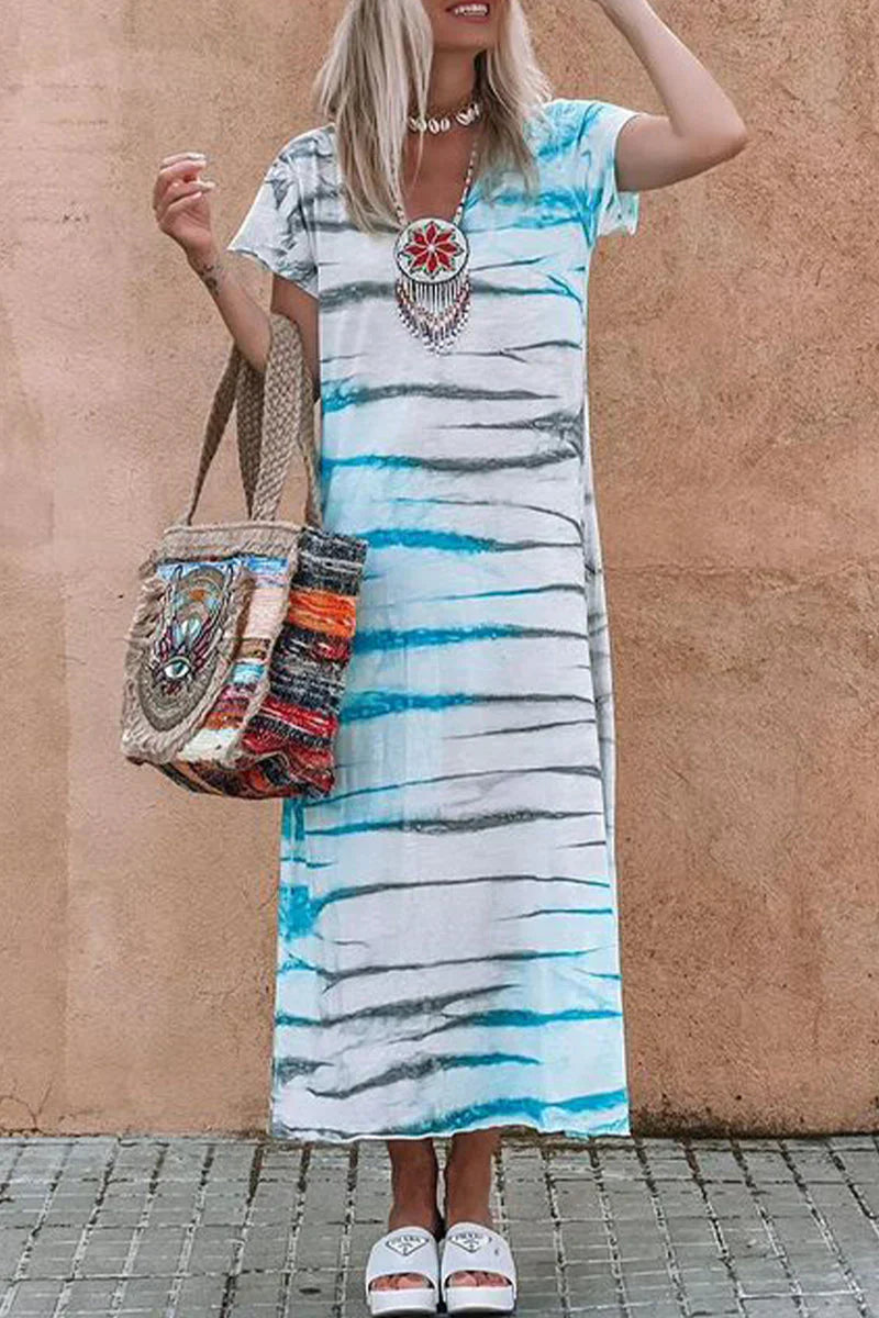 Freizeitkleid mit Streifenmuster
