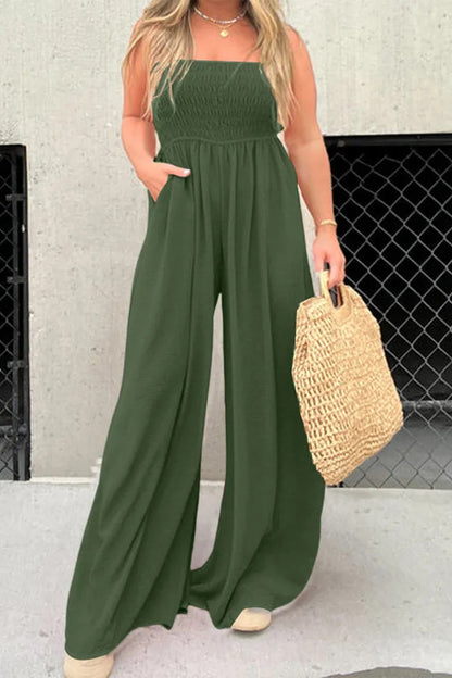 Simplicity Solid Pocket Collar Lose Jumpsuits (6 Farben)