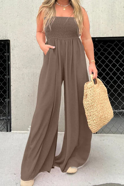 Simplicity Solid Pocket Collar Lose Jumpsuits (6 Farben)