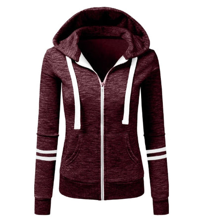 Thalia - Taillierter Woll-Hoodie mit Reißverschluss für Frauen