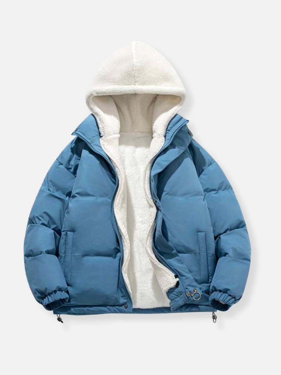 Yazlin - Winter-Pelzmantel mit Reißverschluss