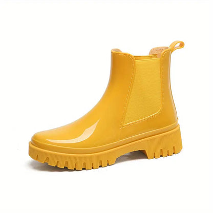 Damen-Regenstiefel mit dicker Sohle