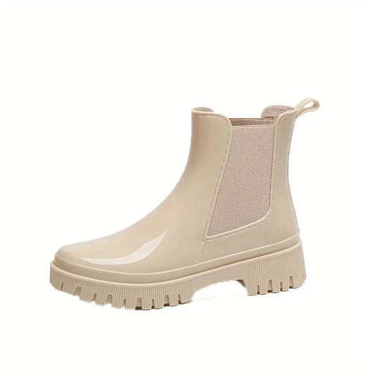 Damen-Regenstiefel mit dicker Sohle