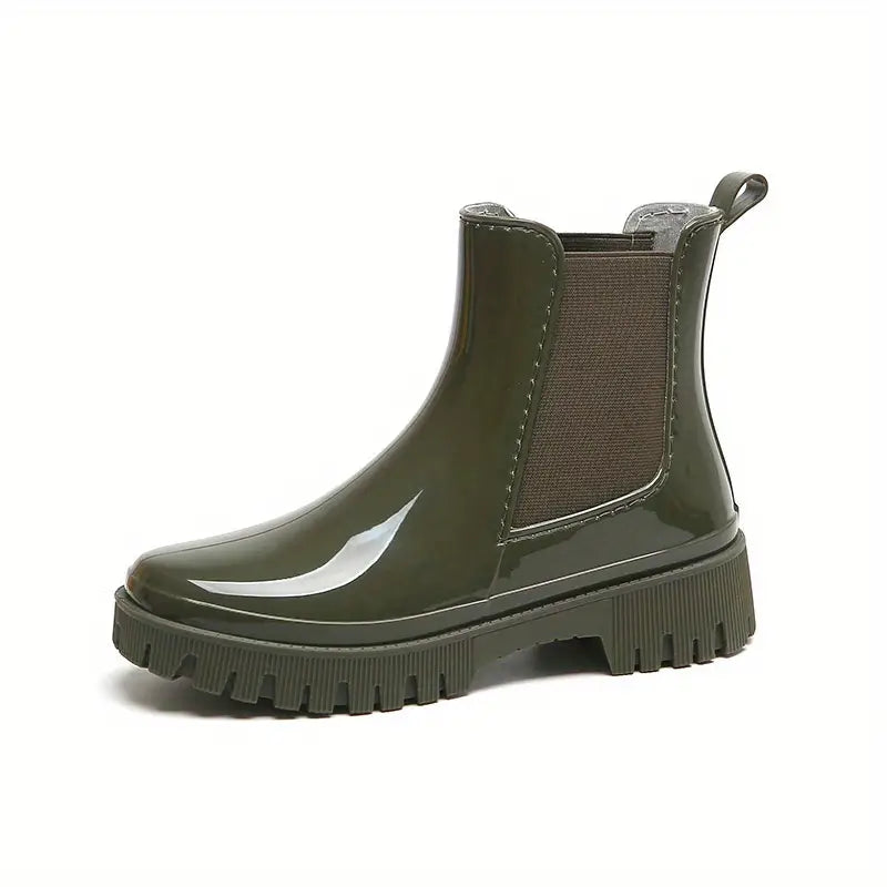 Damen-Regenstiefel mit dicker Sohle