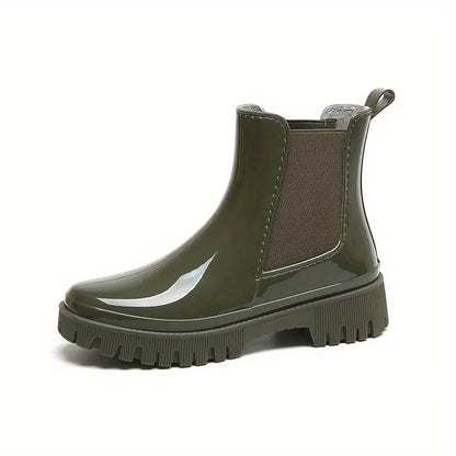 Damen-Regenstiefel mit dicker Sohle