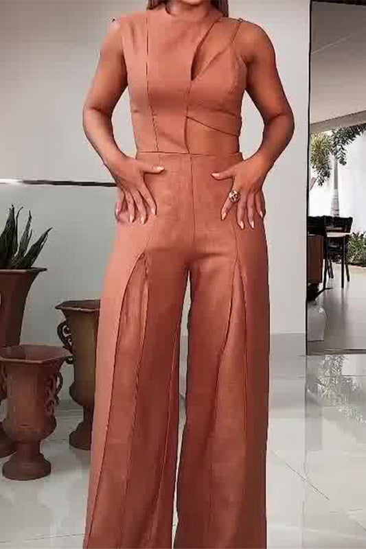Gerader Ausschnitt Regular Jumpsuits