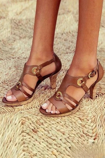 Mariana - Sandalen mit Hohlabsatz und mehreren Riemchen