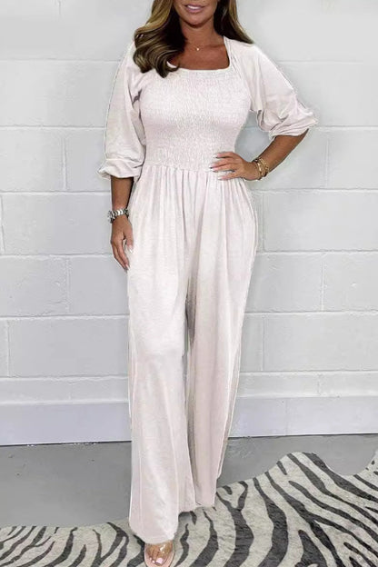 Casual feste Lager mit quadratischem Kragen lose Latzhose