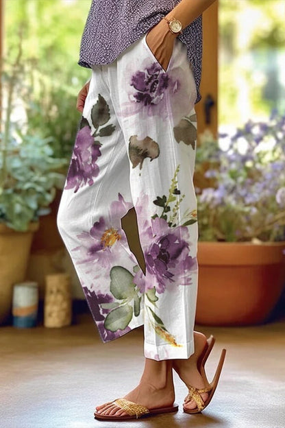 Floral Patchwork Loose Mid Waist Straight Full Print Badeanzüge (6 Farben)