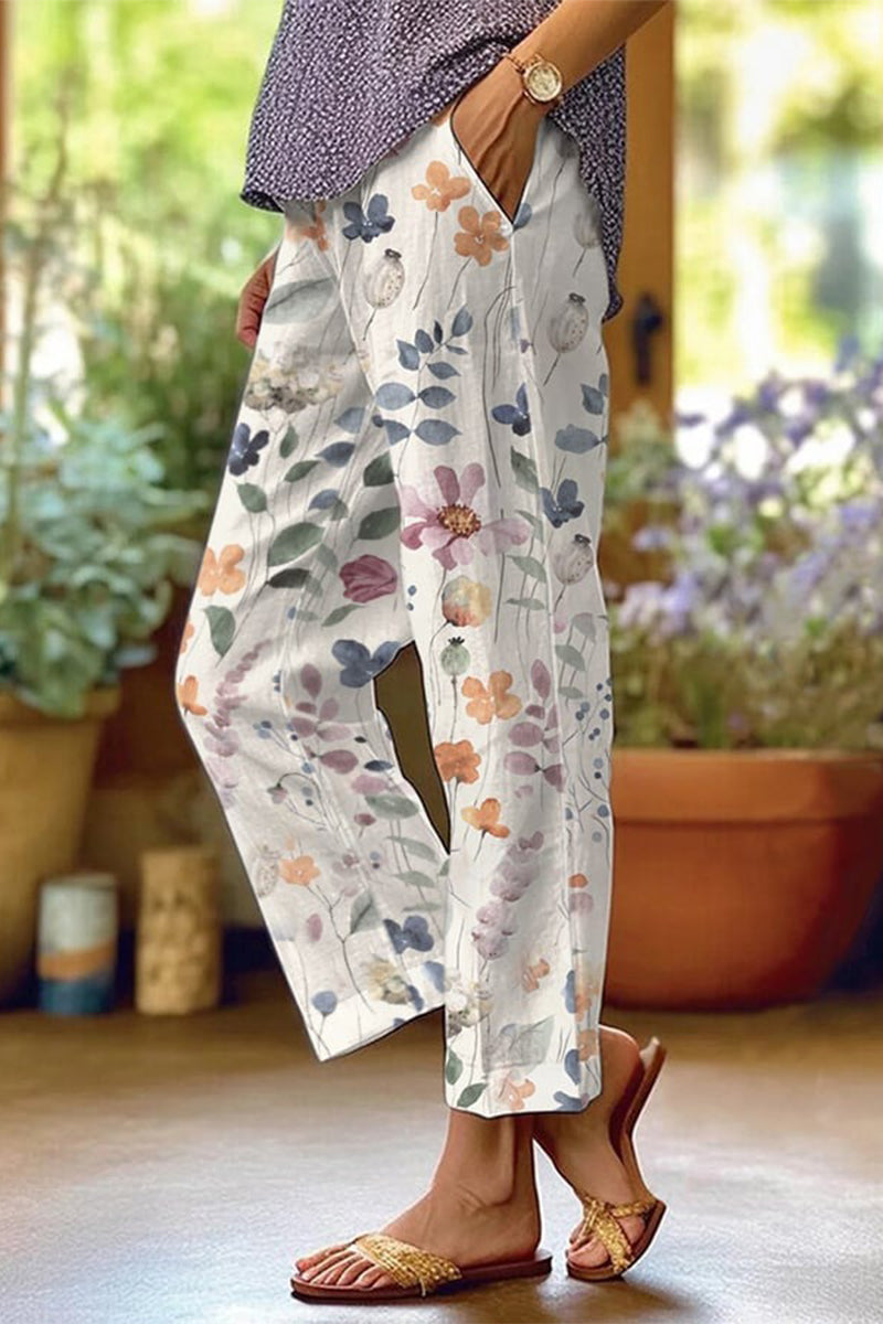 Floral Patchwork Loose Mid Waist Straight Full Print Badeanzüge (6 Farben)
