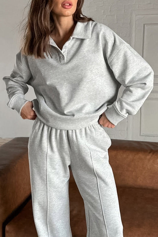 Mara - Lässiges Ensemble mit Taschen und Umlegekragen für Damen
