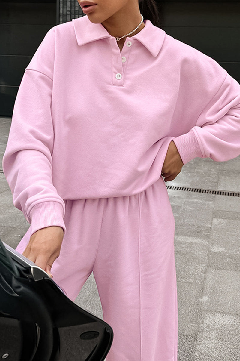 Mara - Lässiges Ensemble mit Taschen und Umlegekragen für Damen