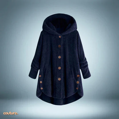 Teddyjacke – mit knöpfen und kapuze