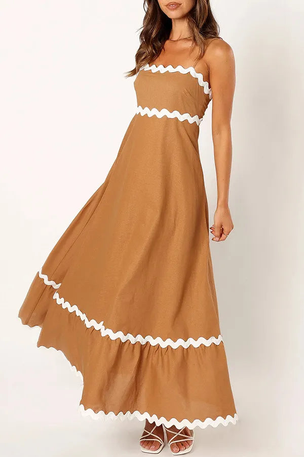 Trägerloses Kleid mit Reißverschluss