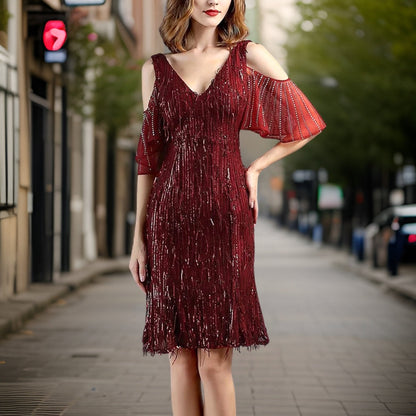 Adelia - Elegantes funkelndes Abendkleid