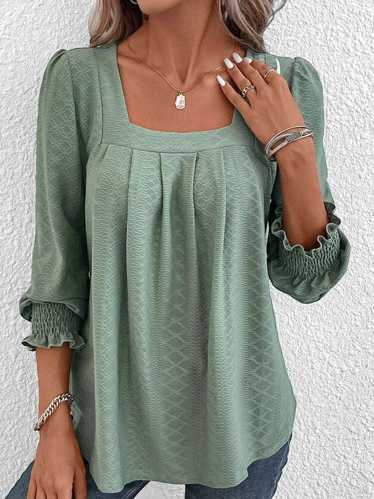 Sabrine Bluse | Baumwollbluse mit quadratischem Ausschnitt