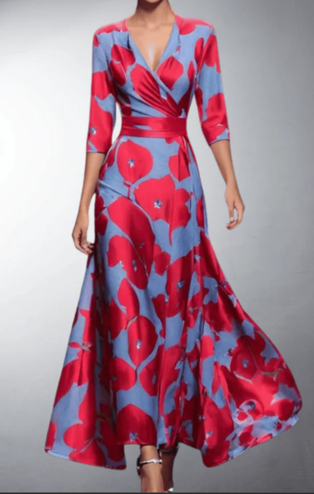 Flora-Blumen-Maxikleid