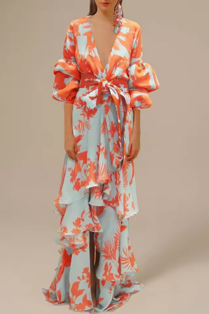 Luna | Damen Boho Maxikleid