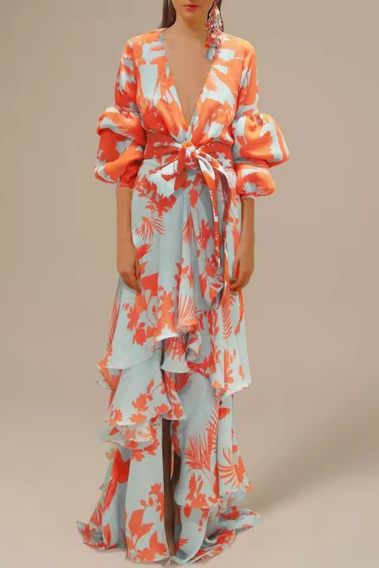 Luna | Damen Boho Maxikleid