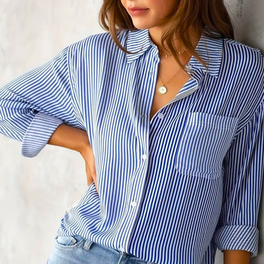 Hailey | Bequeme klassische Bluse mit Knöpfen für Frauen