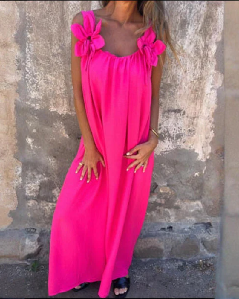 Langes Blumenkleid