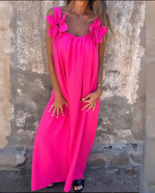 Langes Blumenkleid