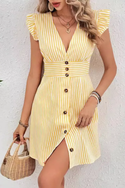 Elise | Damen Shirt-Kleid mit V-Ausschnitt