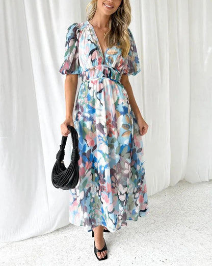 Maxikleid - Asymmetrisch - Trendiges Design, hoher Schnitt, locker sitzende Silhouette - Ideal für Sommerabende