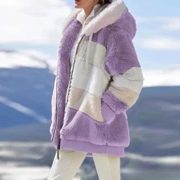 Elegante Pelzjacke mit Taschen