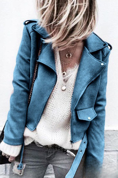 Elegante Freizeitjacke mit Patchwork-Elementen