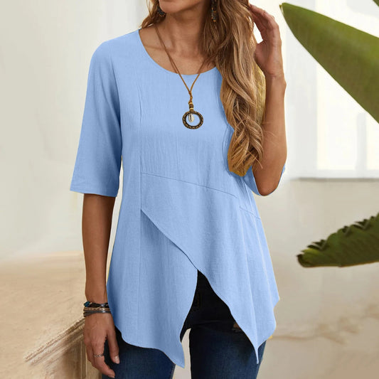 ByLina - Bluse mit O-Ausschnitt