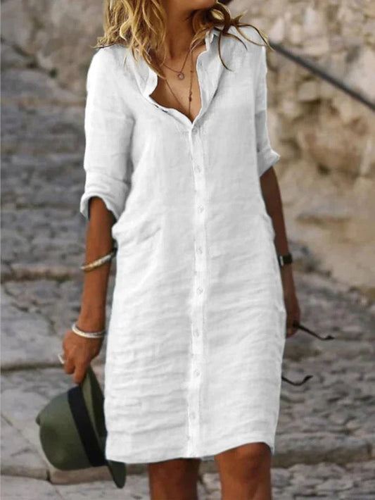 Button-Down-Kleid mit Reverskragen