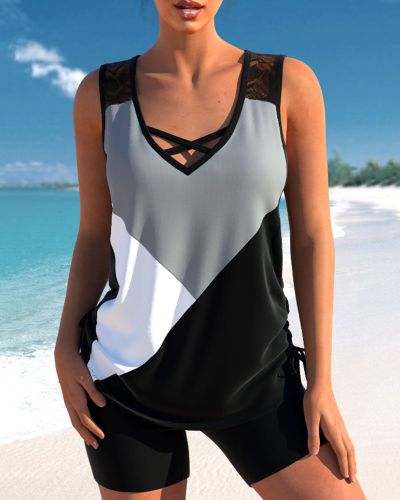 3-farbiger Tankini