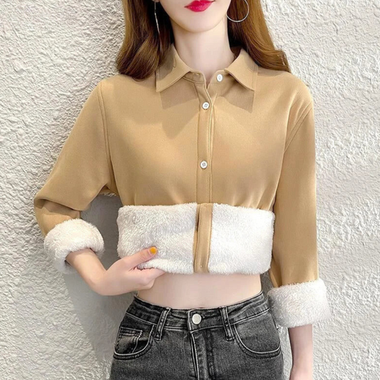 Eda - Elegante Fleece-Bluse