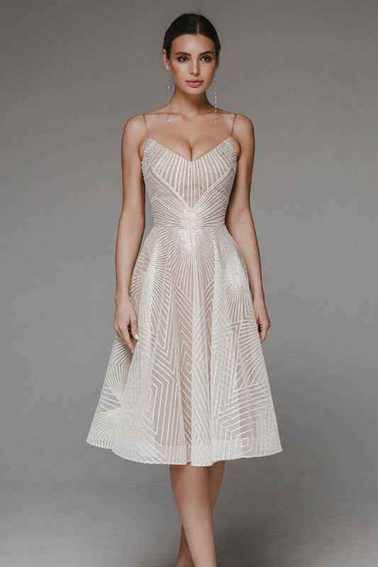 Xyros™ | Elegantes Midikleid mit geometrischen Pailletten