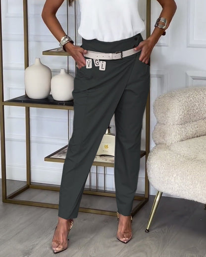 Lina | Asymmetrische Hose | Moderne Eleganz | Luxuriöser Stoff
