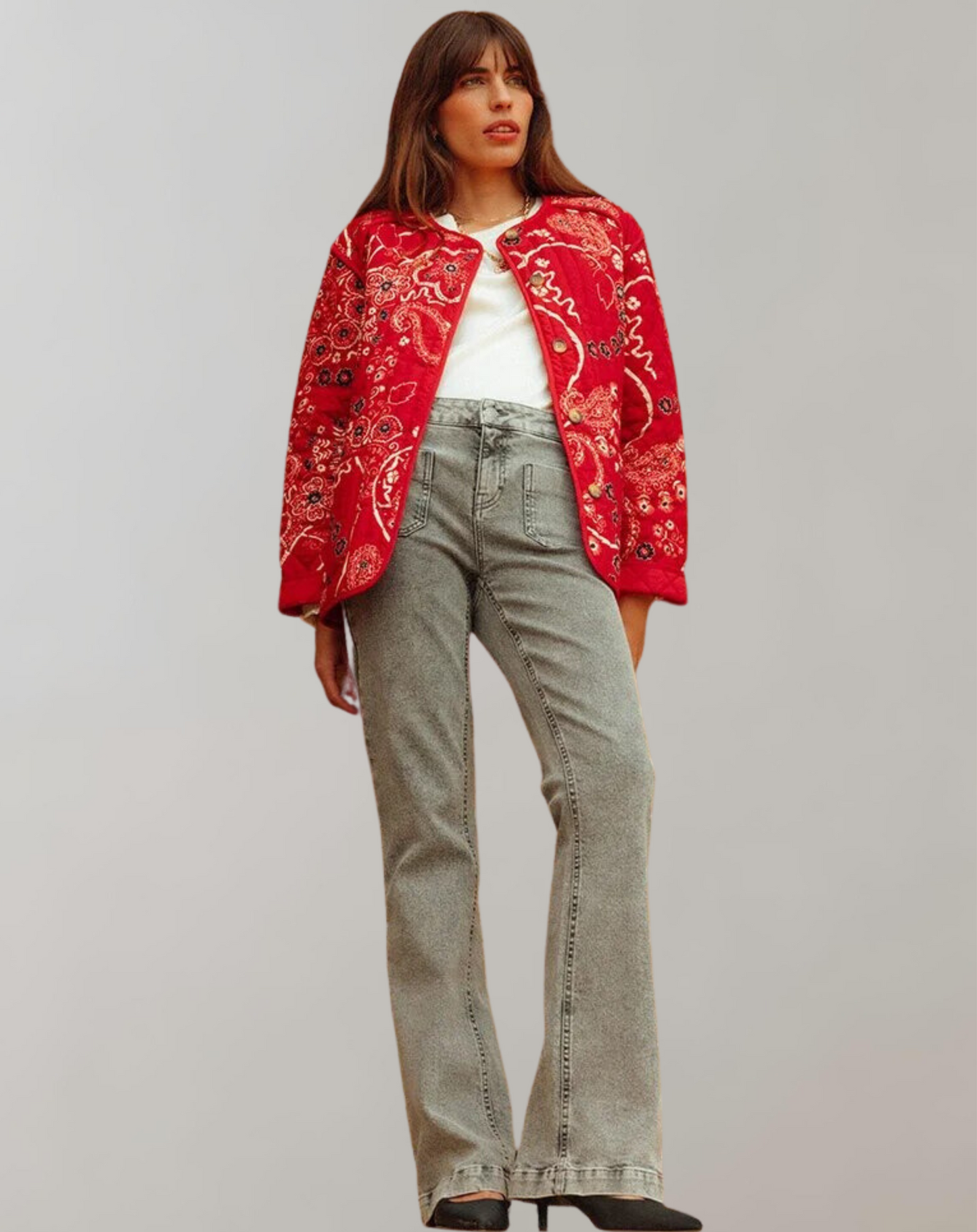 Perla - Lässige bedruckte Softjacke