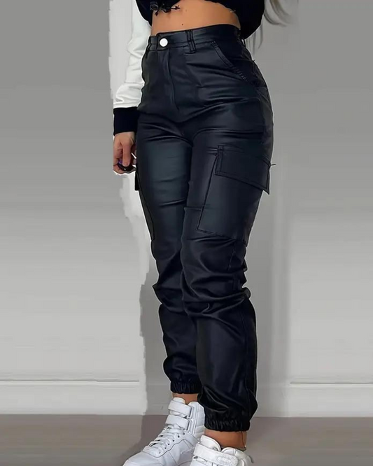 Lisa | Cargohose aus Leder