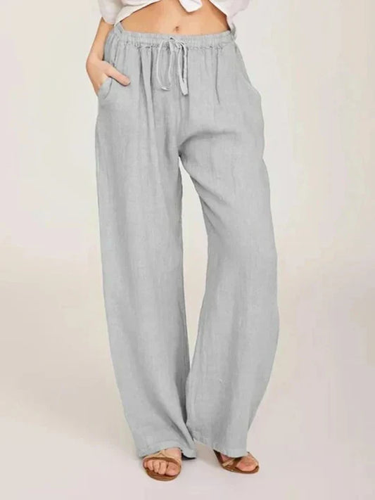 Leinen-Baumwoll-Hosen