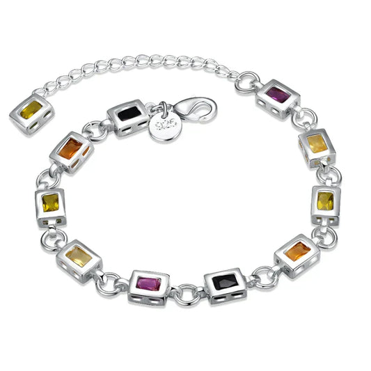 Mehrfarbiges Zirkon-Armband | Mit schönen Zirkon-Steinen