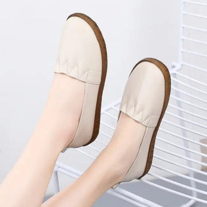 Mokassins Damen Leder Slip On
