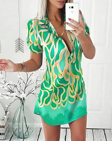 Aurora - Elegantes Minikleid mit Druck