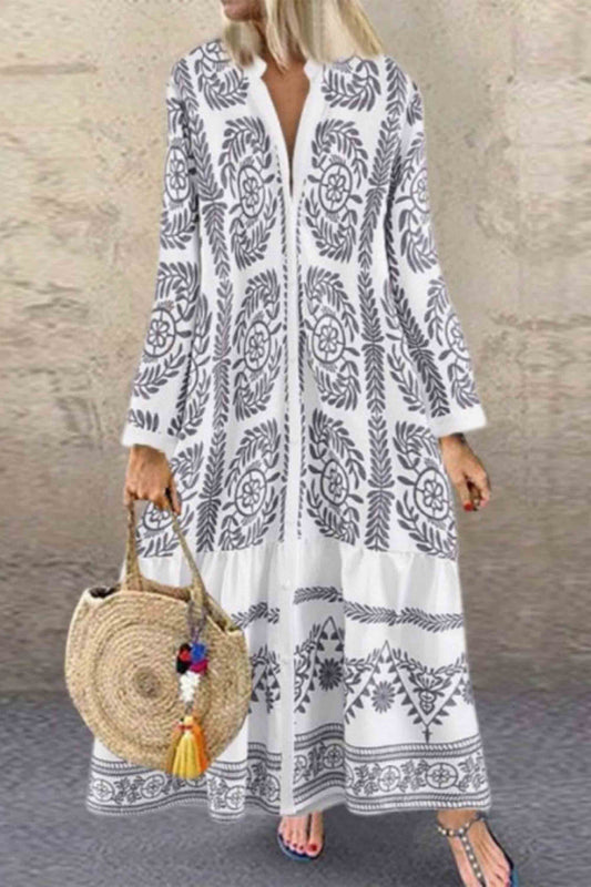 Rollkragenkleid mit Aufdruck