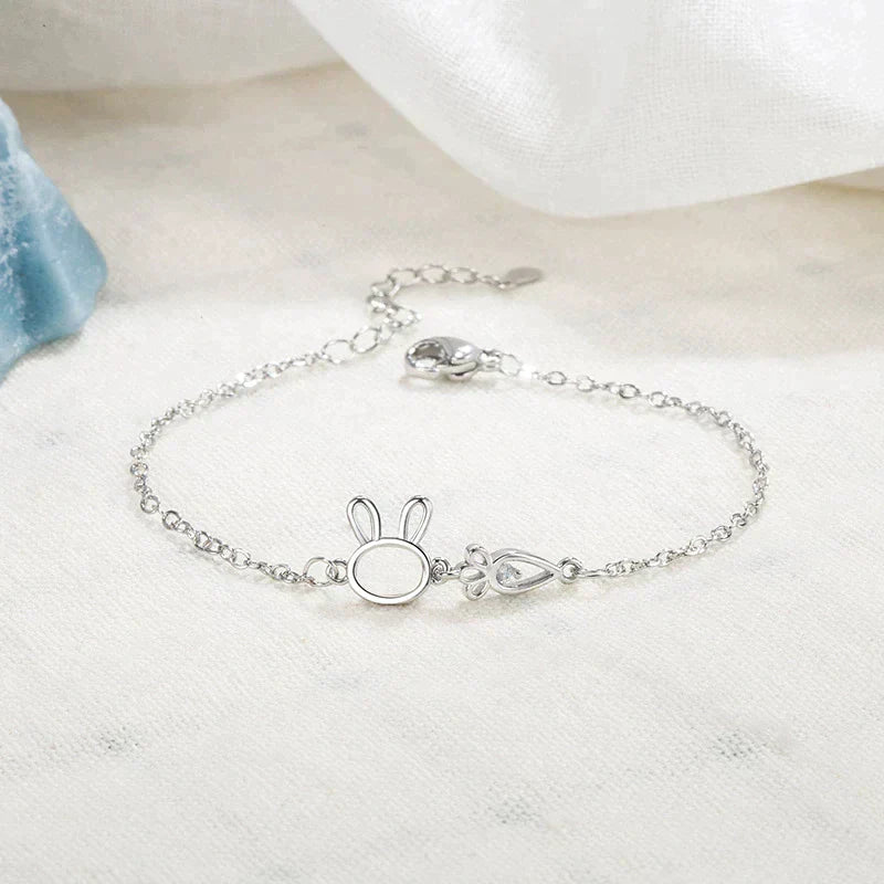 Kaninchen-Anhänger-Armband | Minimalistisch und niedlich